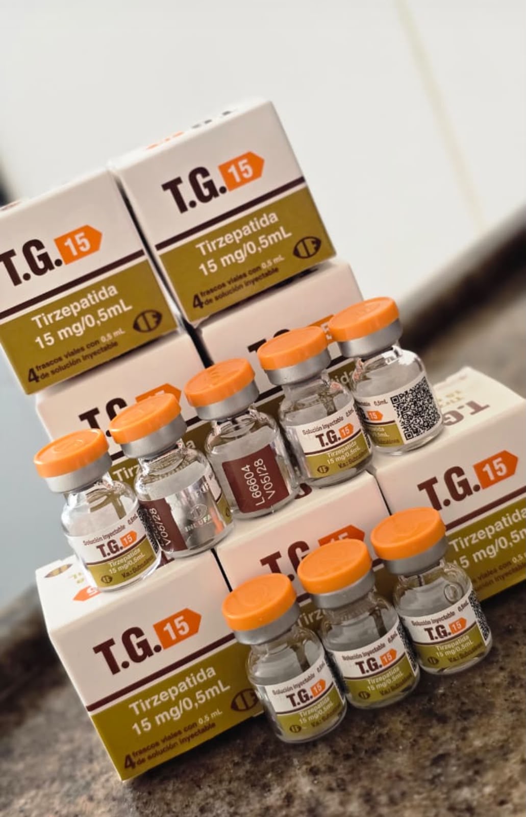 TG 15MG — caixa com 4 ampolas